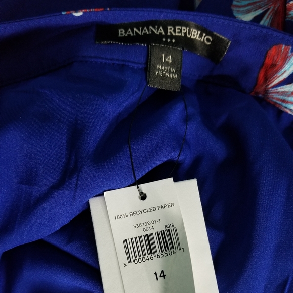 Banana Republic Blue Floral Button Front Skirt - Picture 10 of 12